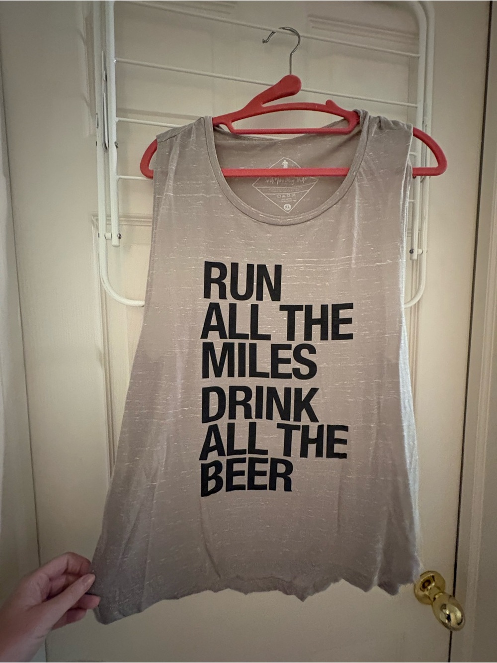 Run All The Miles Graphic Muscle Tank